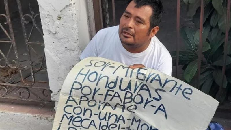 Migrante hondureño en México