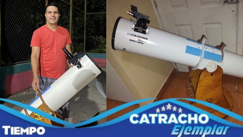 estudiante construye telescopio