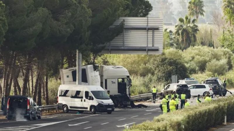 accidente en control policial España