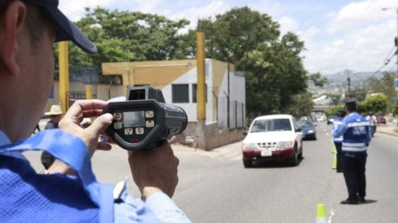 Radares de control de velocidad en Honduras