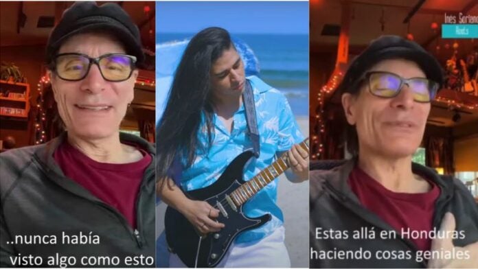 Famoso guitarrista Steve Vai elogia a guitarrista hondureño