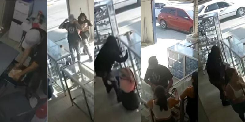 Captan a presunta pareja asaltando una tienda en Choloma, Cortés