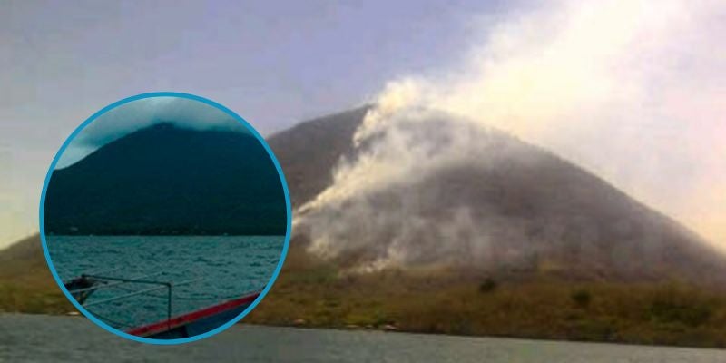 Registran incendio forestal en la Isla del Tigre, Amapala