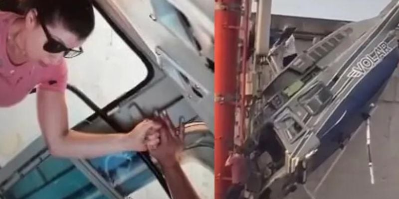 Video | joven muestra los momentos de angustia que vivo dentro de un helicóptero antes de estrellarse