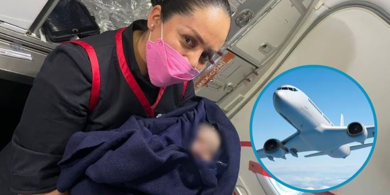 En pleno vuelo una madre dio a luz sin darse cuenta que la aerolínea la sorprendería con un regalo