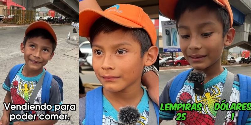 Niño de 8 años se gana la vida vendido llaveros en TGU