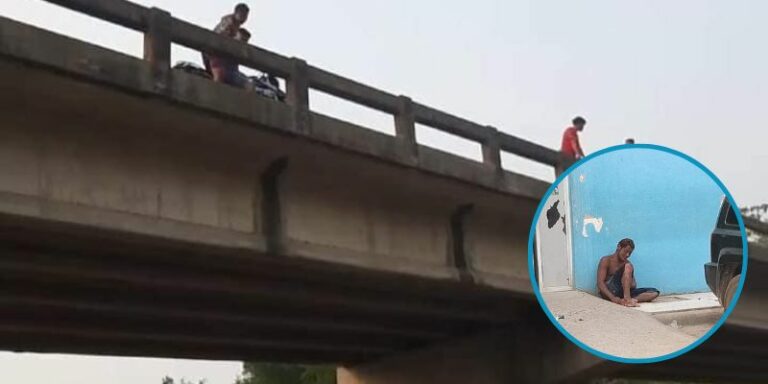 Por el amor de una mujer una personas se lanzo de un puente en Tocoa, Colon