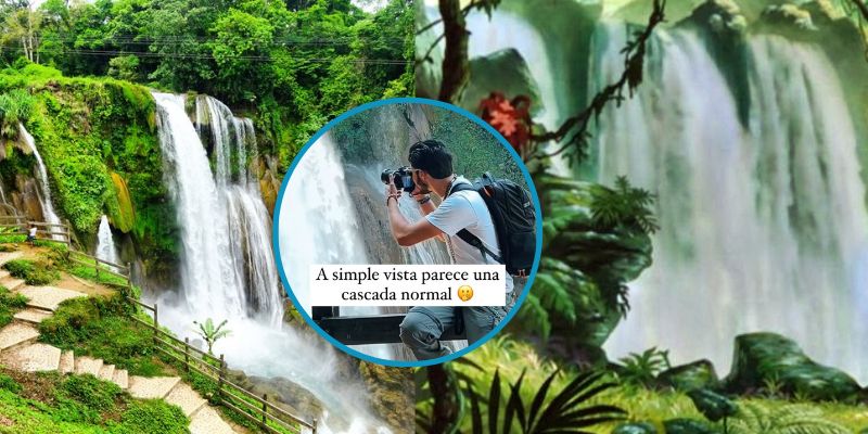 Tiktoker mexicano resalta la belleza de la Catarata de Pulhapanzak en el Lago de Yojoa
