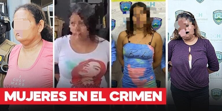 Mujeres en el crimen: Más de 300 féminas han sido detenidas este año en Honduras