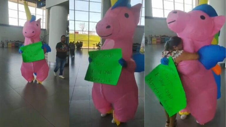 mujer disfrazada de unicornio Comayagua