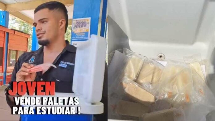 Hondureño termina carrera tras vender paletas