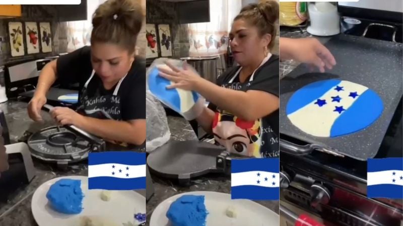 tortillas como la bandera de Honduras