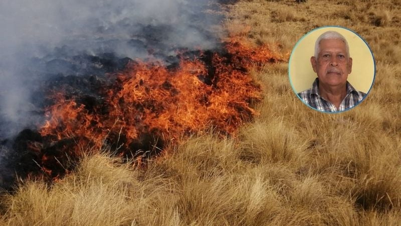 Sexagenario fallece intentando apagar un incendio en su propiedad en Olancho