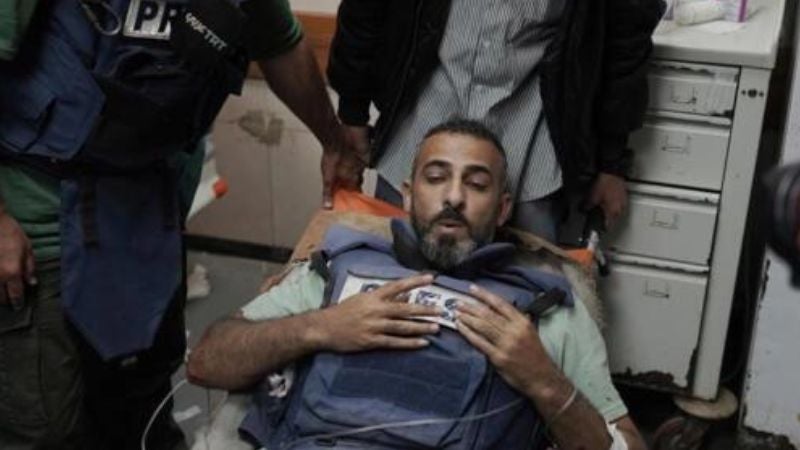 periodista herido en Gaza