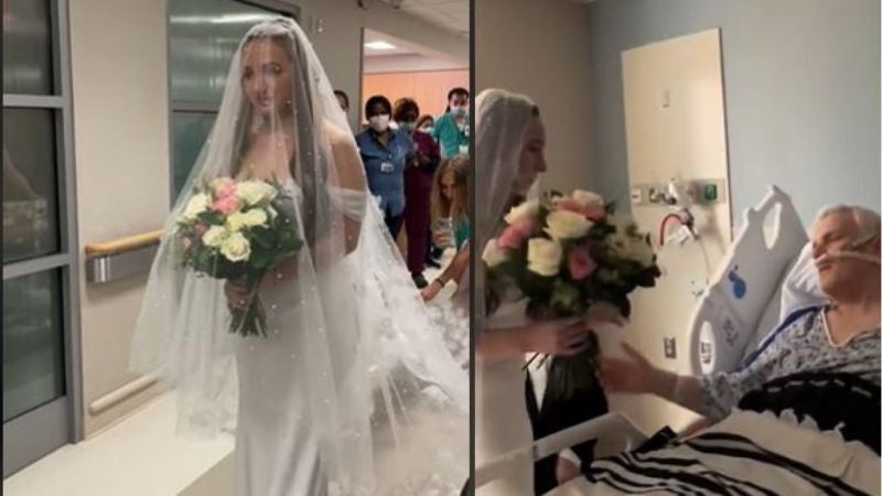 Mujer Celebró su boda en un hospital