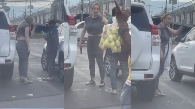 Con arma en mano: Mujer pelea con un limpiador de parabrisas en TGU