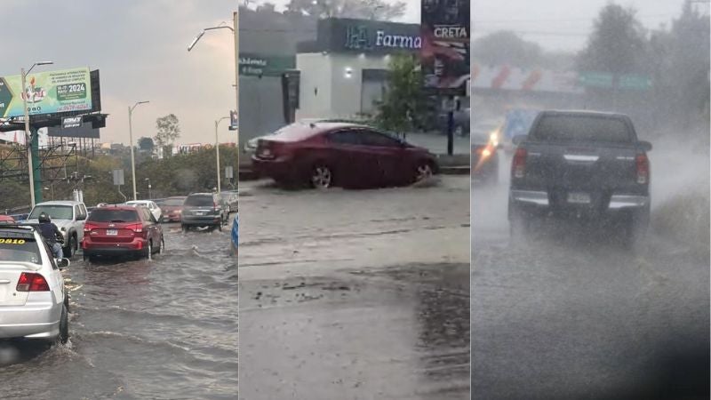 Lluvias causan inundaciones en principales calles de TGU