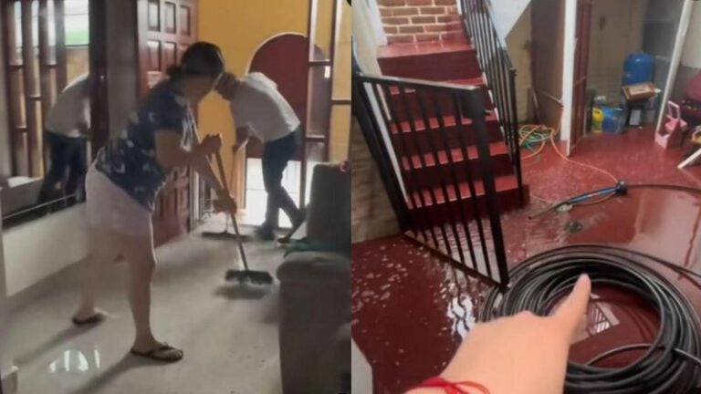 Cesia Mejía relata que su casa se inundó por las lluvias