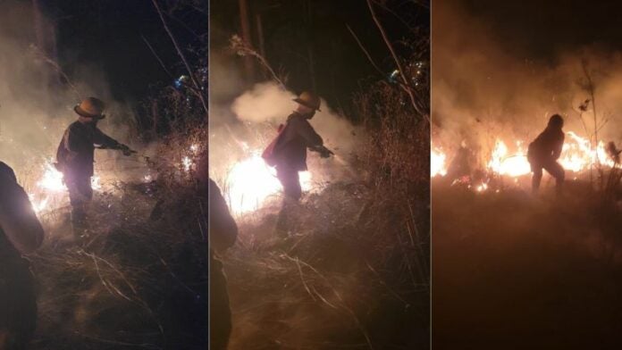 Incendio en Cerro Azul