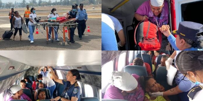 Trasladan a pacientes de Roatán