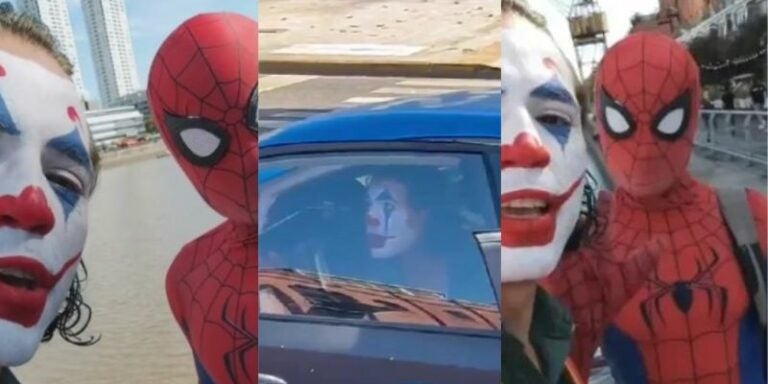 “El Joker” y el "Hombre Arana" terminar detenidos por protagonizar una pelea