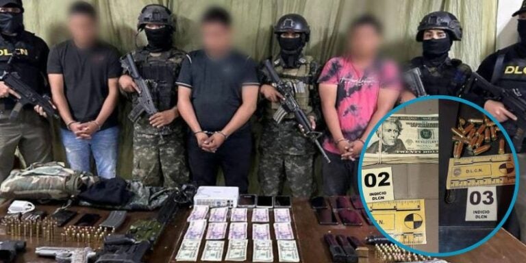 Con un arsenal de armas de fuego y dinero capturan a tres personas vinculadas a los Montes Bobadilla