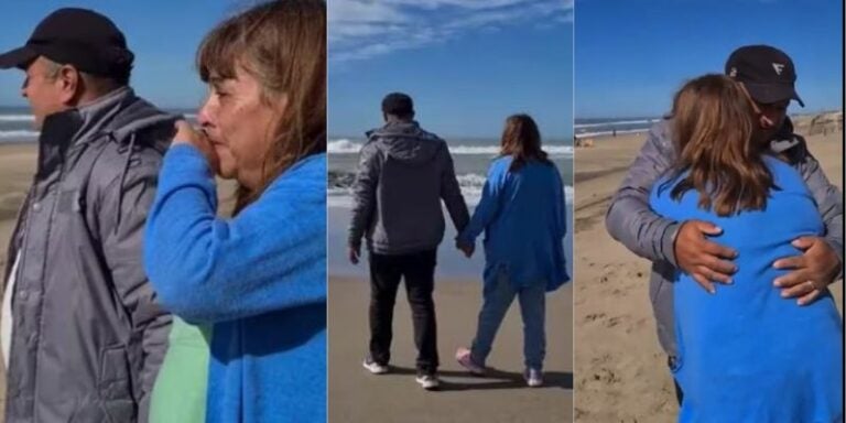 Una joven le cumple el sueño a sus padres de llevarlos a conocer por primera vez el mar