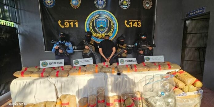 Incautan una gran cantidad de droga valorada en millones de lempiras en SPS