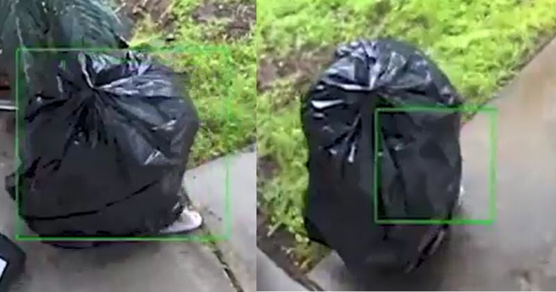 Ladrón se disfraza de bolsa de basura para burlar seguridad en California