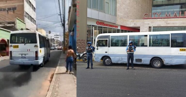 Decomisan bus de transporte público tras ser denunciado por circular contravía