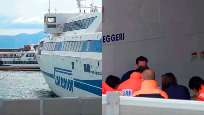 choque ferry en Italia