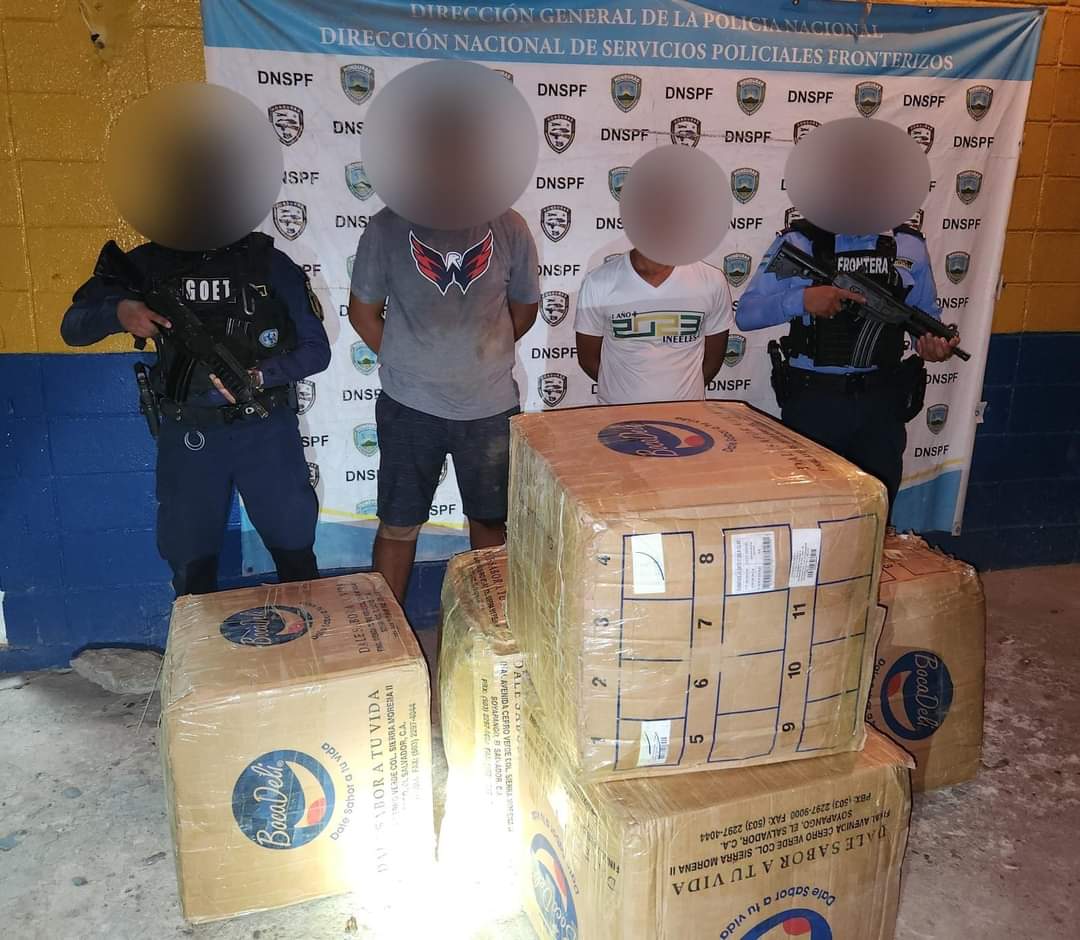 Capturan a dos hombres por contrabando en Choluteca
