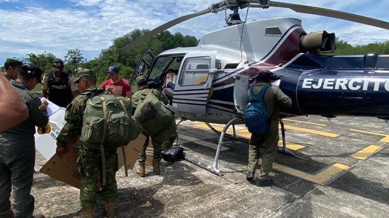 8 tripulantes de helicóptero accidentado Ecuador