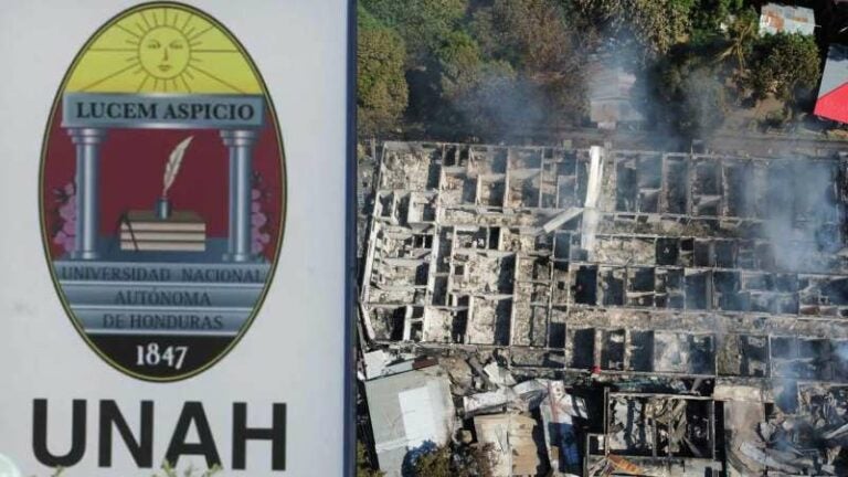 UNAH apoyo incendio Roatán