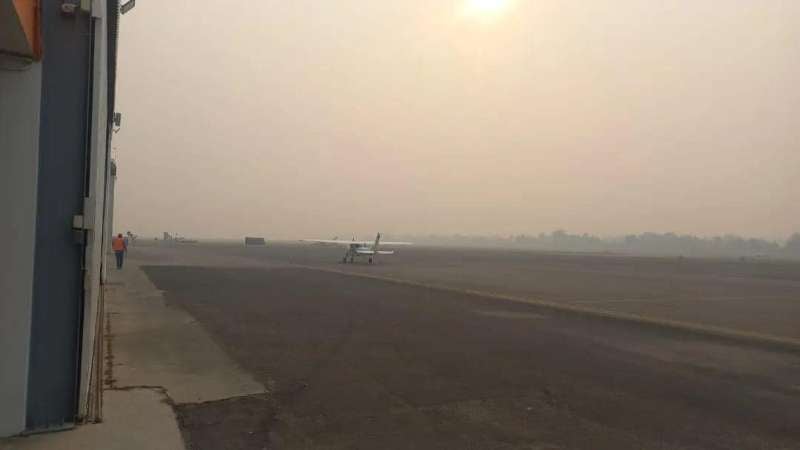Así lucen desde temprano los aeropuertos hondureños.