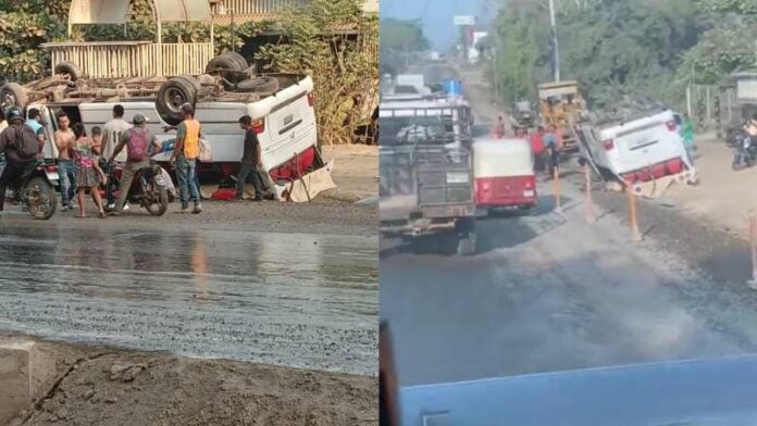 Accidente de autobús en Santa Bárbara