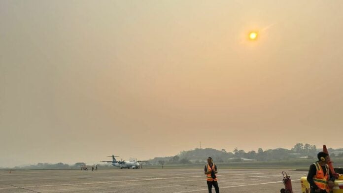 Toncontín continúa sin operar humo