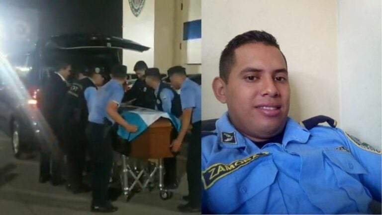 Honores agente fallecido Olancho