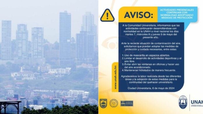 Recomendaciones actividades UNAH contaminación