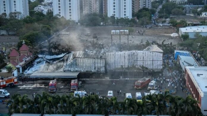 Incendio en la India