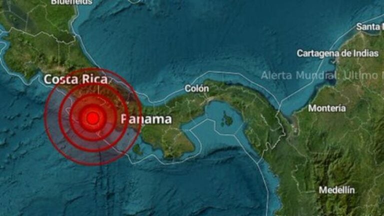 Sismo de magnitud 5.2 sacude la frontera de Panamá y Costa Rica