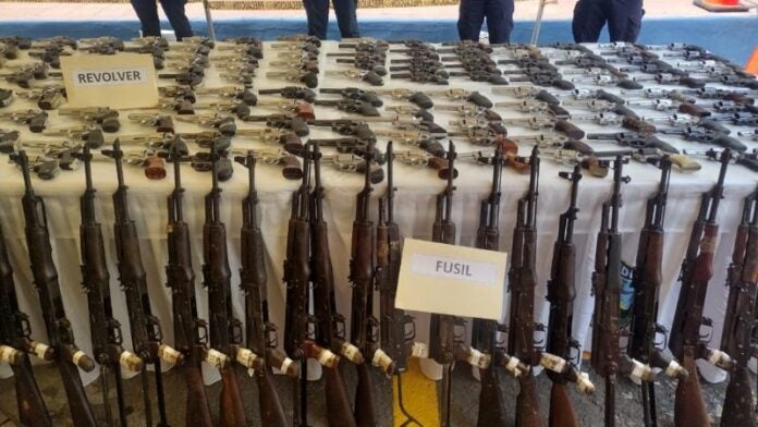 Armas decomisadas bajo estado de excepción