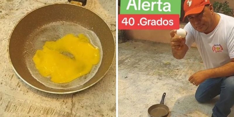 Altas temperaturas en El Progreso provocan que se pueda cocinar huevo 