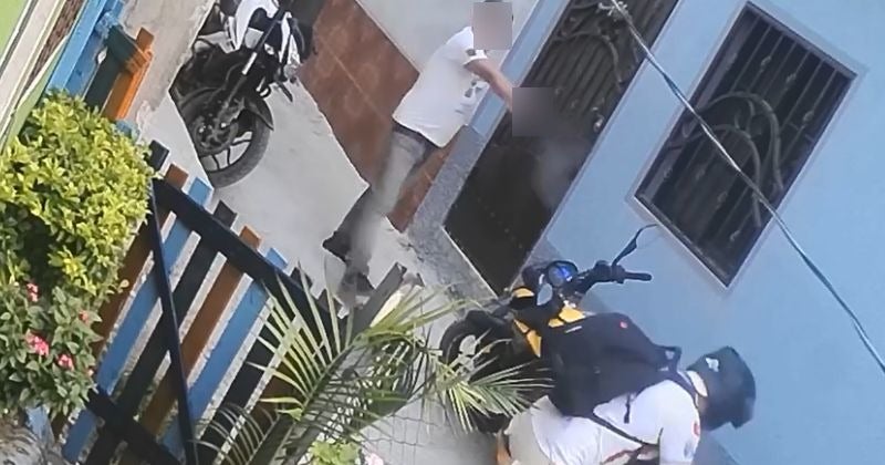 Cámaras de seguridad captan hombre tiroteando a su vecino en Copán.