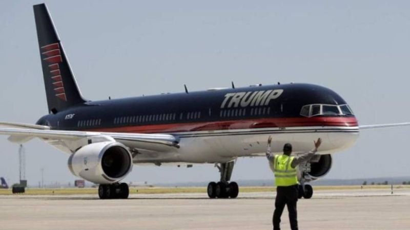Avión Trump se estrella