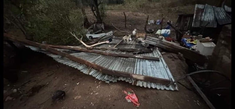 Vientos dejan sin techo casas en San Ignacio