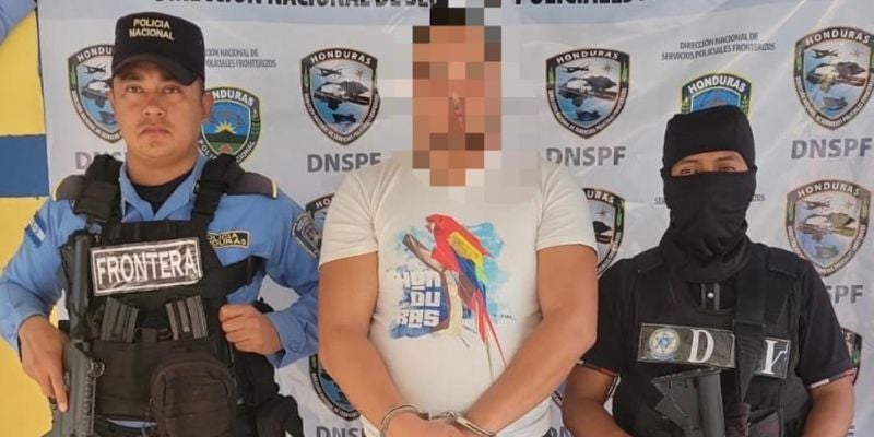 Arrestan a hombre con 50 proyectiles y arma de fuego en Ocotepeque
