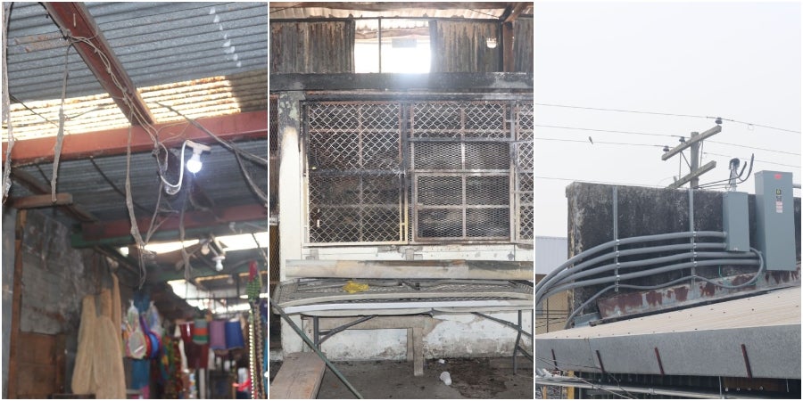 A raíz del incendio suscitado el mes anterior en una de la cocinas del mercado Medina, se procedió a mejor el cableado eléctrico en algunas áreas. No obstante, todavía se observan anexos de alambres en algunos puestos de venta.