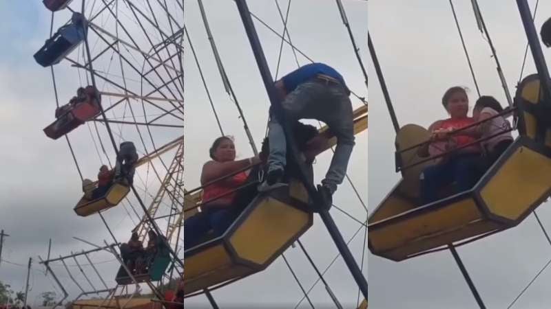 Cabello enreda en juego mecánico