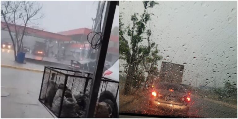 ¡Finalmente! Lluvias torrenciales y moderadas caen sobre la zona norte